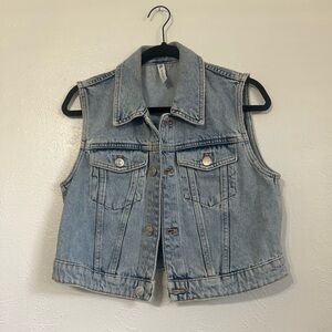 Zara Denim Sleeveless Vest